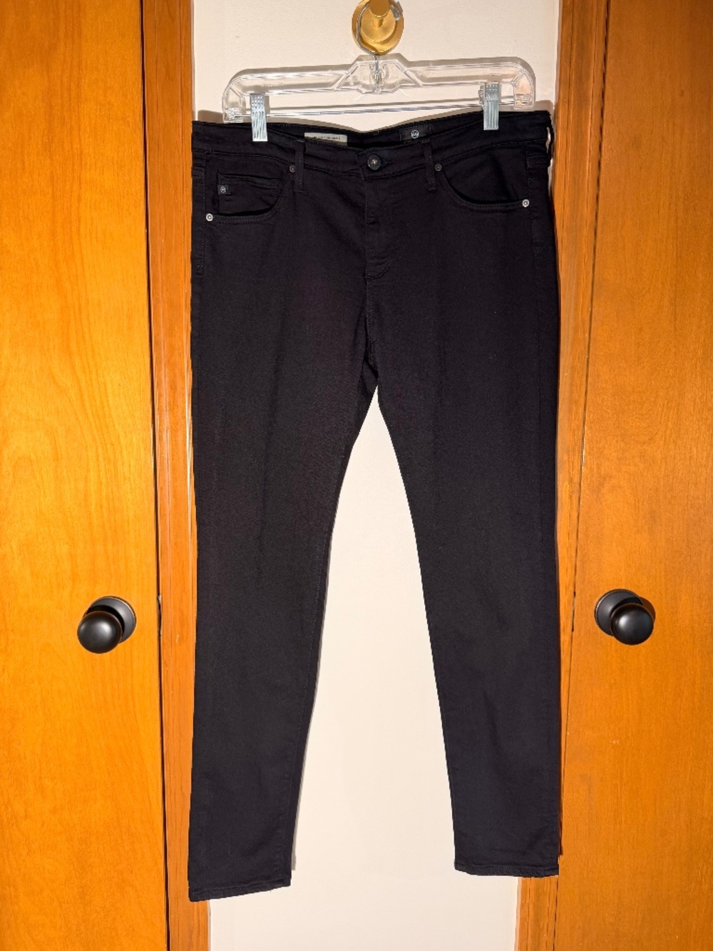 AG Adriano Goldschmied The Legging Ankle — Super Black, Size 30R